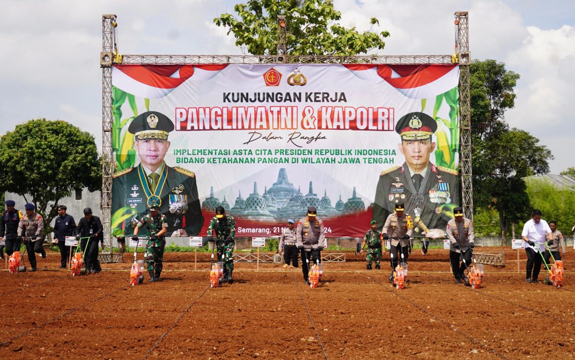 Kapolri dan Panglima TNI Cek Kesiapan Jajaran TNI-Polri Dukung Program Ketahanan Pangan