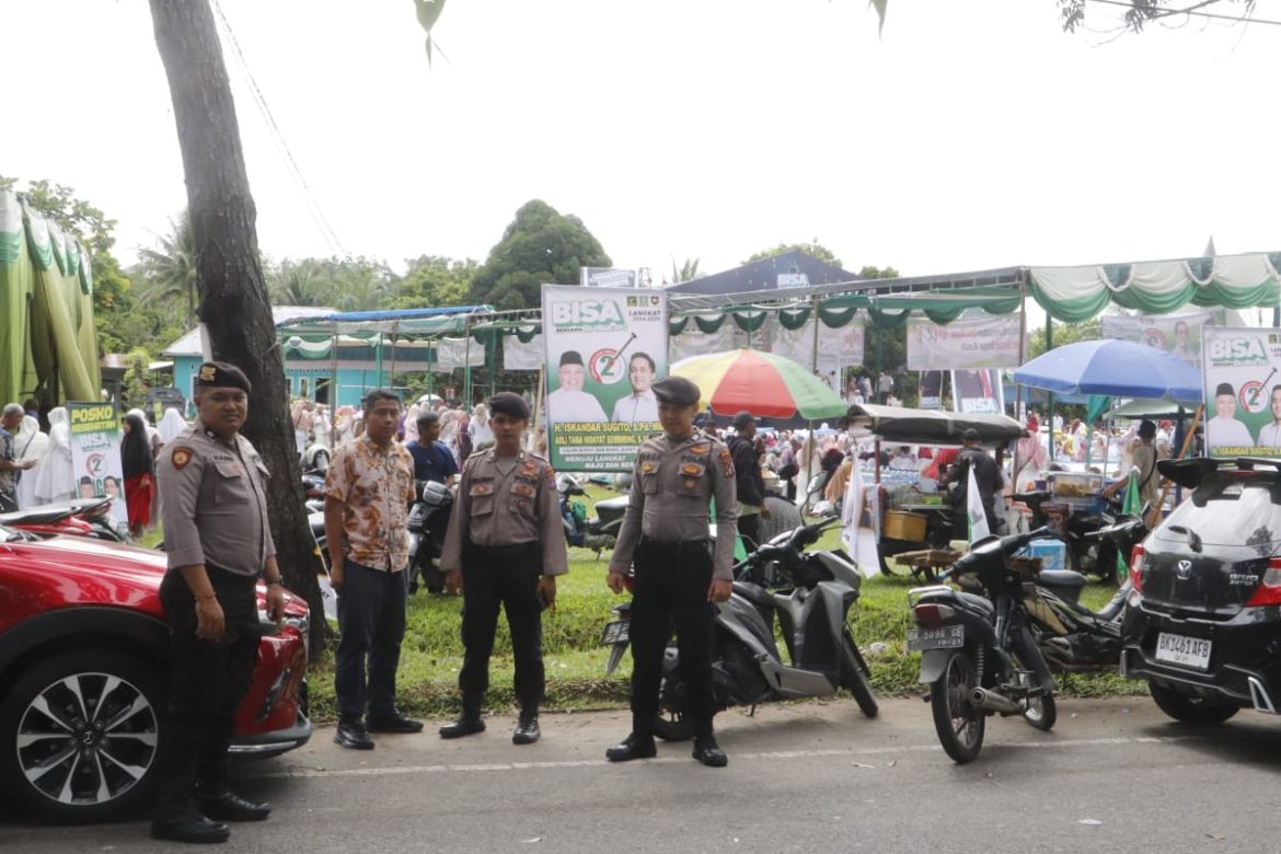 Polres Langkat Kerahkan Ratusan Personel untuk Laksanakan Pengamanan Kampanye Akbar.