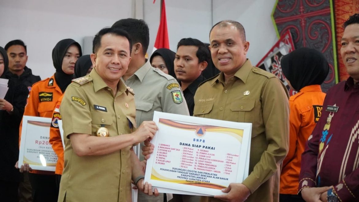 PJ. Bupati Langkat Laporkan Banjir Tanjung Pura ke BNPB, Terima DSP untuk Penanganan Bencana.
