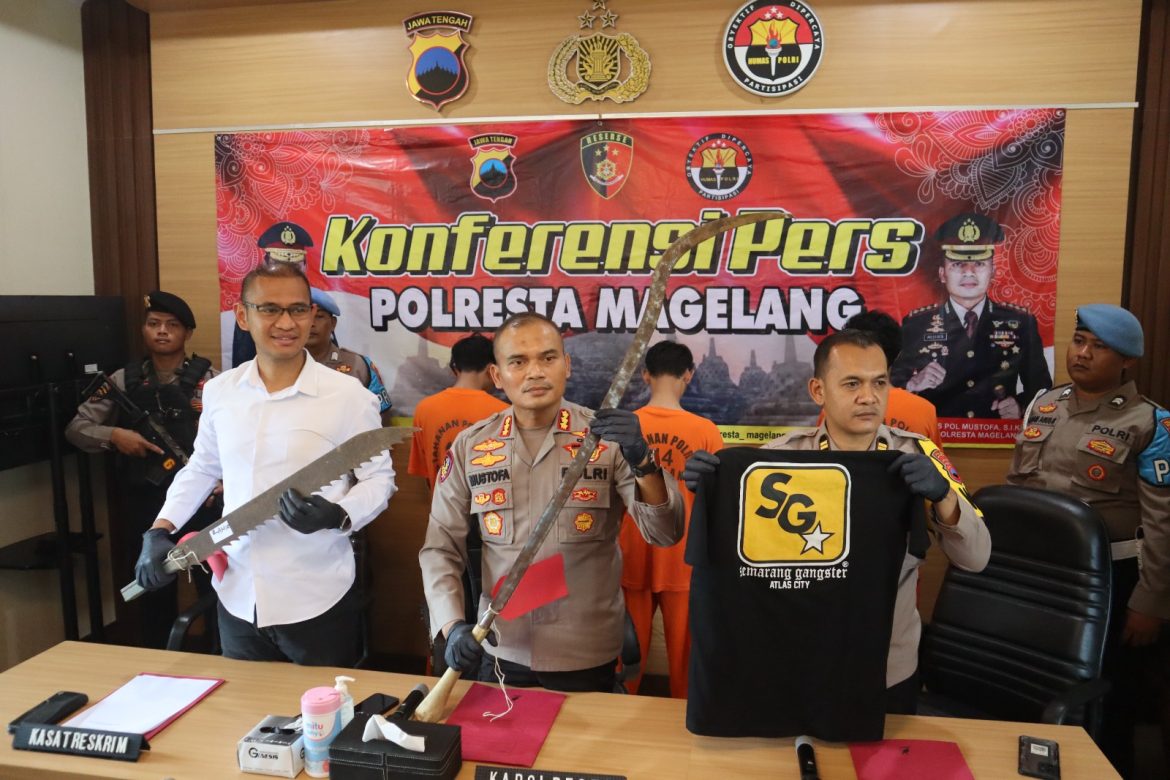 Polresta Magelang Ungkap Kasus Penyalahgunaan Sajam di Tiga Wilayah