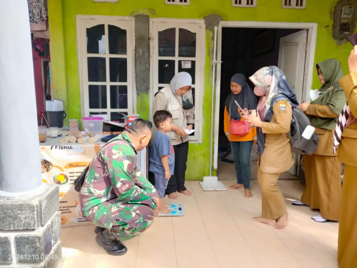 Pendampingan Babinsa dalam Rangka Survei Status Gizi Indonesia.
