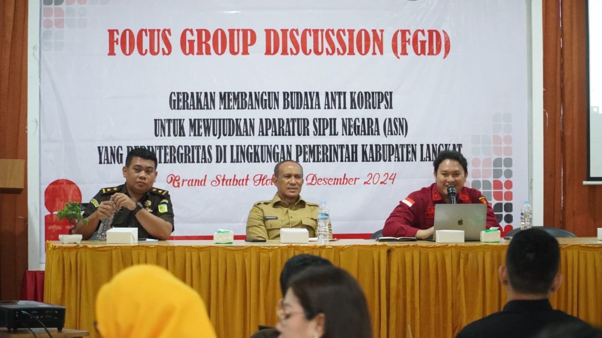 Pj. Bupati Langkat Dorong Budaya Anti-Korupsi: FGD Hari Antikorupsi Sedunia Digelar di Grand Hotel Stabat.