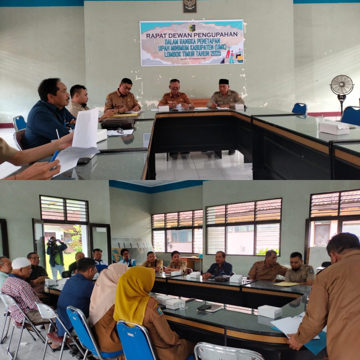 Tetapkan Upah Minimun (UMK) Untuk Tahun 2025 Rapat Digelar di Aula Dinas Tenaga Kerja (DISNAKER) Kabupaten Lombok Timur