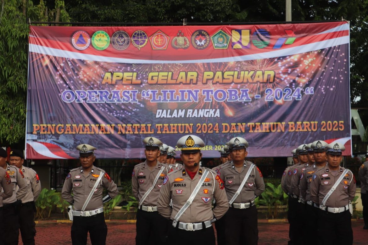 Polres Langkat Siap Amankan Natal dan Tahun Baru: Apel Gelar Pasukan Operasi Lilin Toba 2024.
