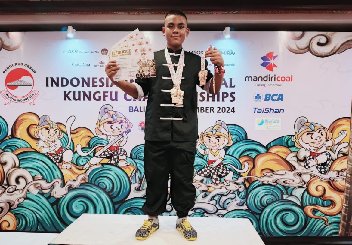Akbar Ridho Hartono Bersinar di Indonesia International Kungfu Championships 2024