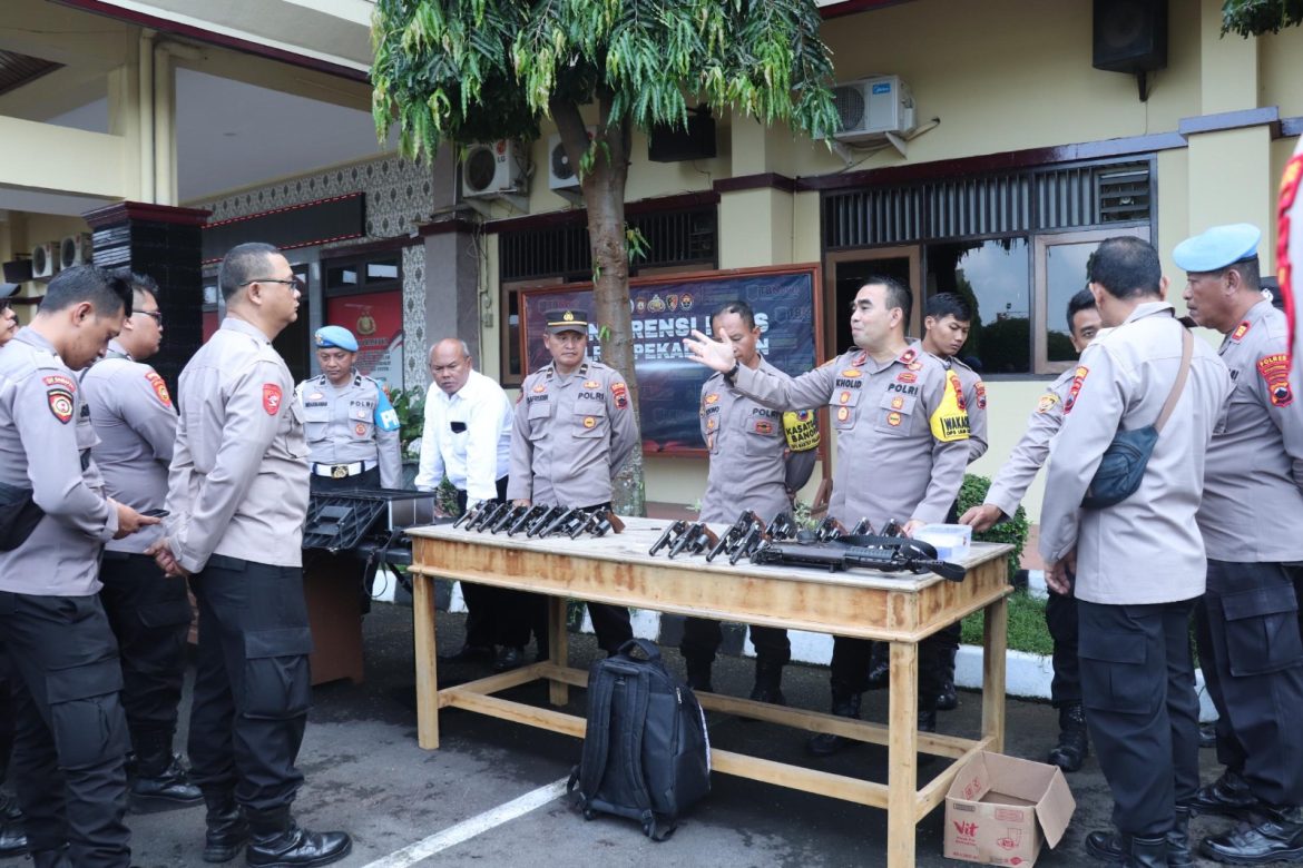 Antisipasi Penyalahgunaan Senjata Api, Polres Pekalongan Gelar Pemeriksaan Senpi