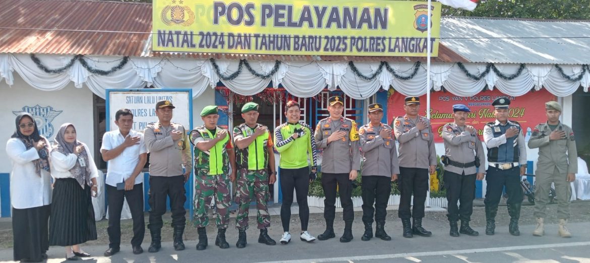 Wakapolda Sumut Tinjau Pos Pam dan Pos Yan Operasi Lilin Toba 2024 di Kabupaten Langkat.