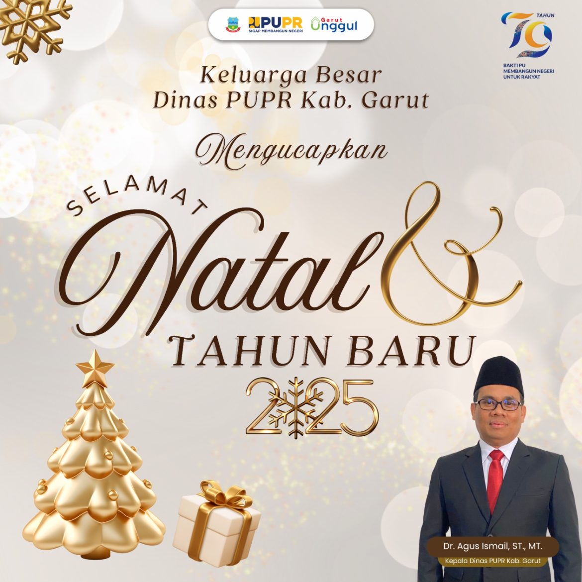Dinas PUPR Kab. Garut Mengucapkan Selamat Natal dan Tahun Baru 2025