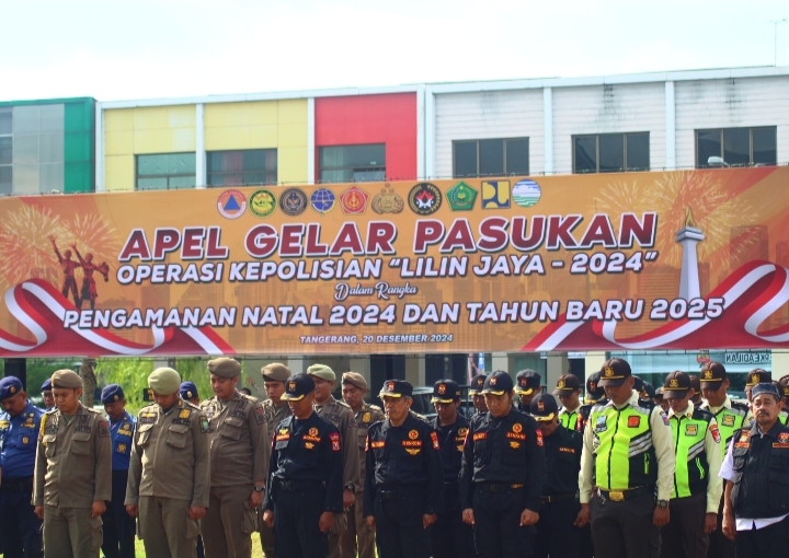 Apel Operasi Lilin Jaya, 1. 499 Personil Gabungan Siap Amankan Nataru di Wilayah Hukum Polres Metro Tangerang Kota