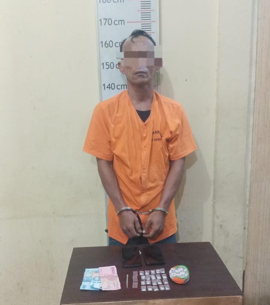 Polres Langkat Tangkap Dua Laki Laki Diduga Pengedar Narkotika jenis Sabu