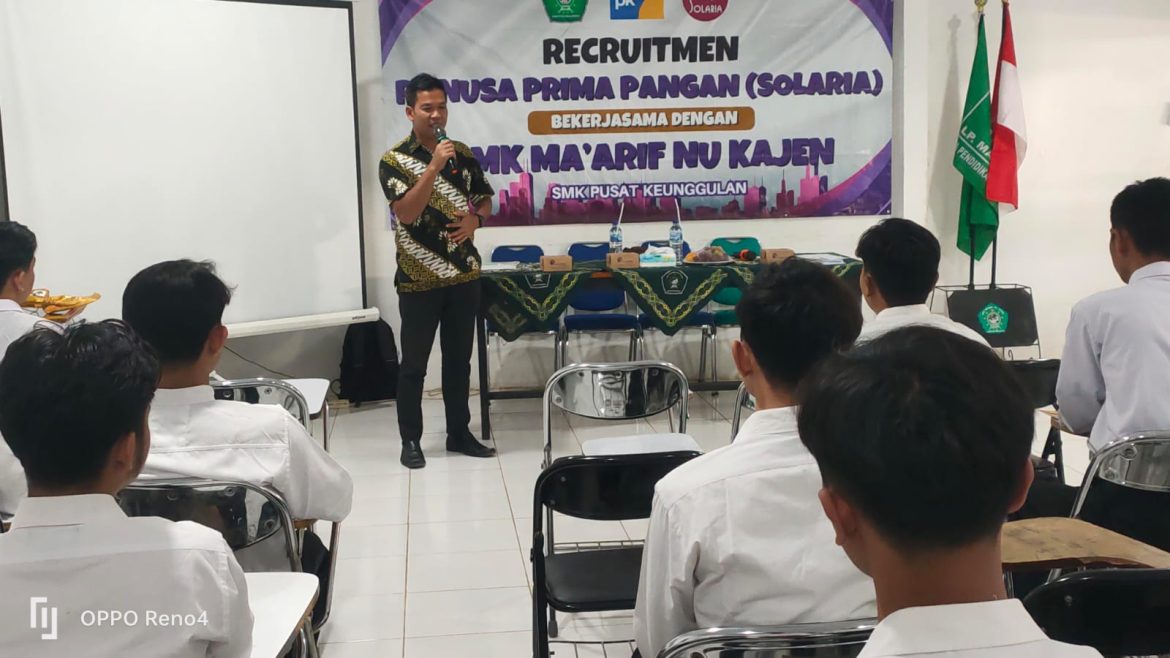 Rekrutmen Tenaga Kerja PT. Solaria, BKK SMK Maarif NU Kajen Fasilitasi 86 Peserta. 