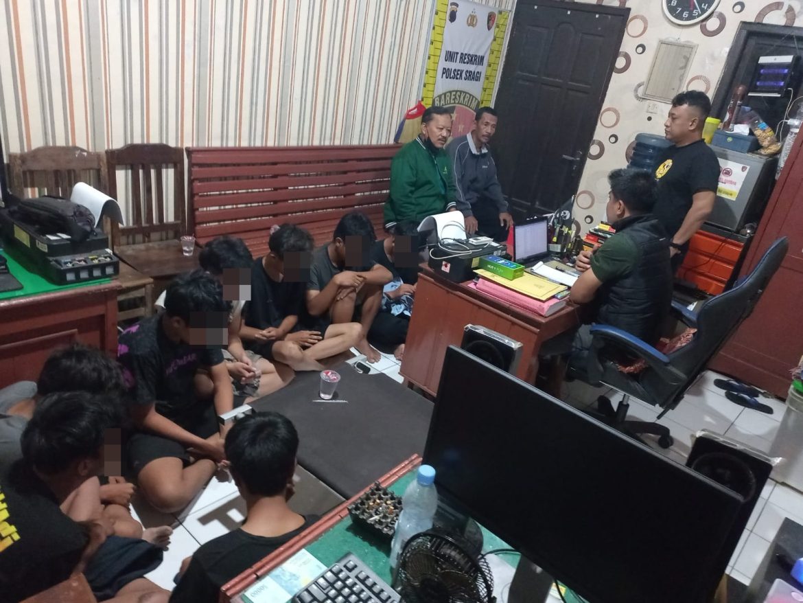 Hendak Tawuran Delapan Remaja Bersenjata Tajam Diamankan Polres Pekalongan
