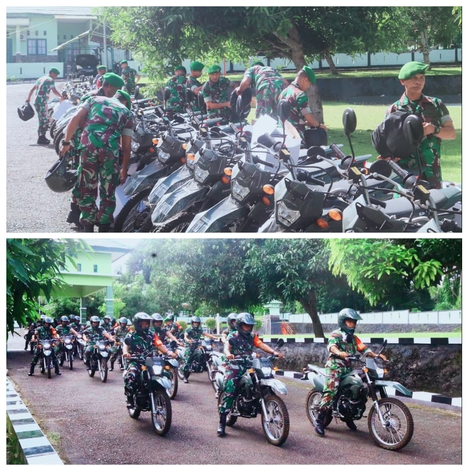 40 Unit Motor Dinas Bantuan Kemenhan Untuk Para Babinsa Diserahkan Dandim 1509/Labuha