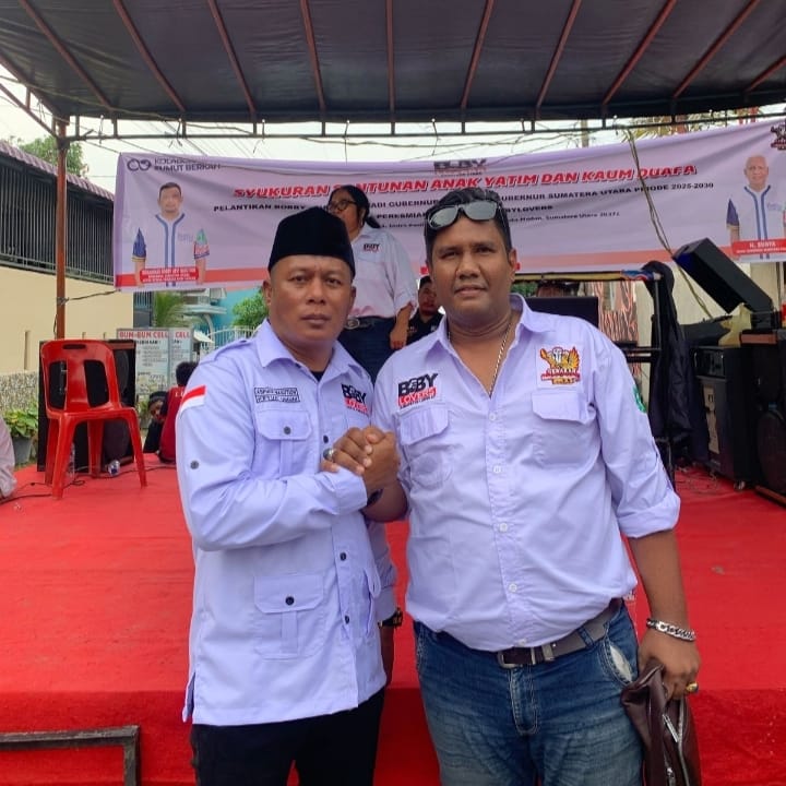 DPD Bobby Lovers Kabupaten Langkat, Abdul Rasyidin Pane, SH Menghadiri Peresmian kantor DPP Jelang Pelantikan Bobby-Surya.