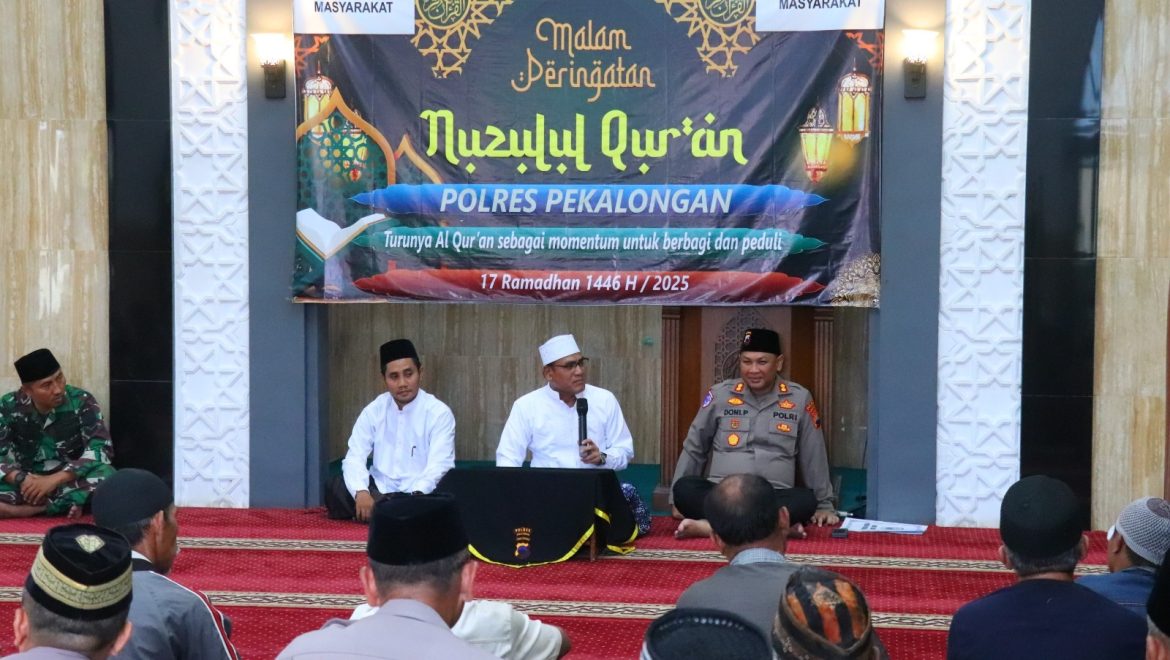 Peringati Nuzulul Quran, Polres Pekalongan Gelar Santunan kepada Kaum Dhuafa