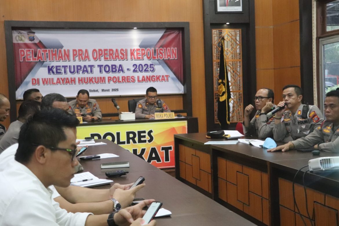 Polres Langkat Gelar Rapat Koordinasi Operasi Ketupat Toba 2025.