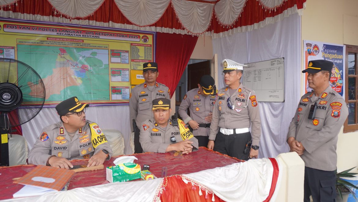 Kapolres Langkat Cek Exit Tol Pangkalan Berandan dan POS YAN.