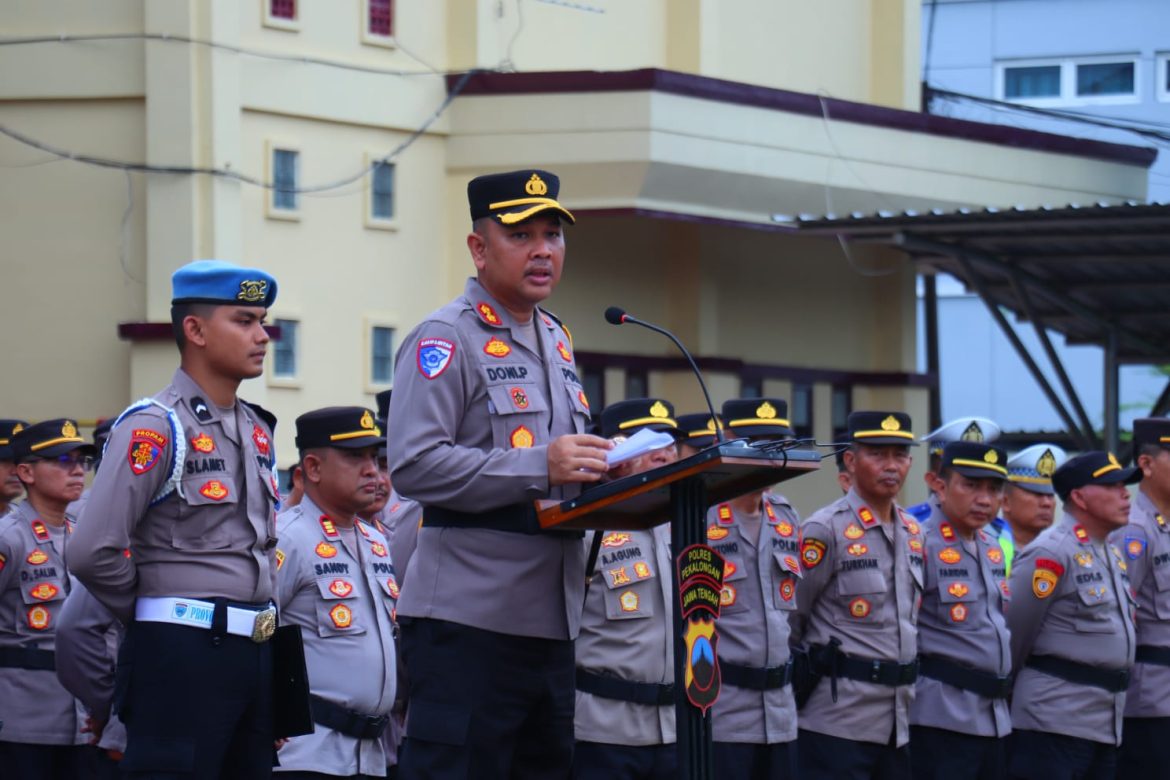 Ratusan Personil Gabungan Siap Amankan Malam Takbiran di Pekalongan, Kapolres Berikan Beberapa Himbauan
