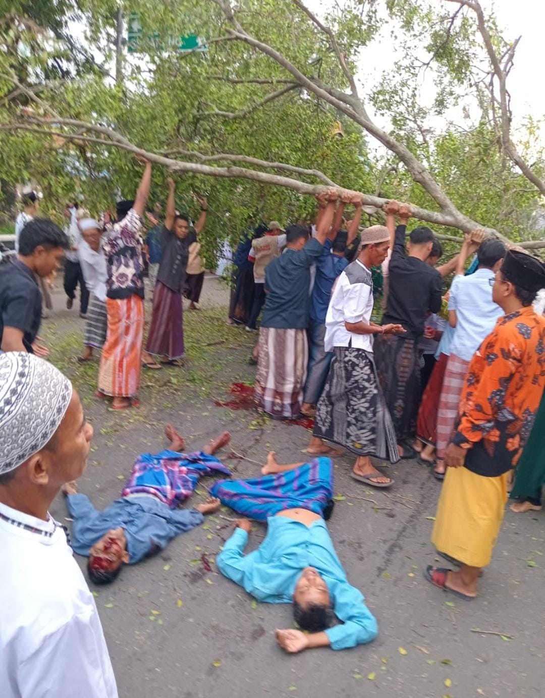 Berduka, Pohon Tumbang di Alun-Alun Pemalang, Satu Tewas Jelang Sholat Idul Fitri 1446 H