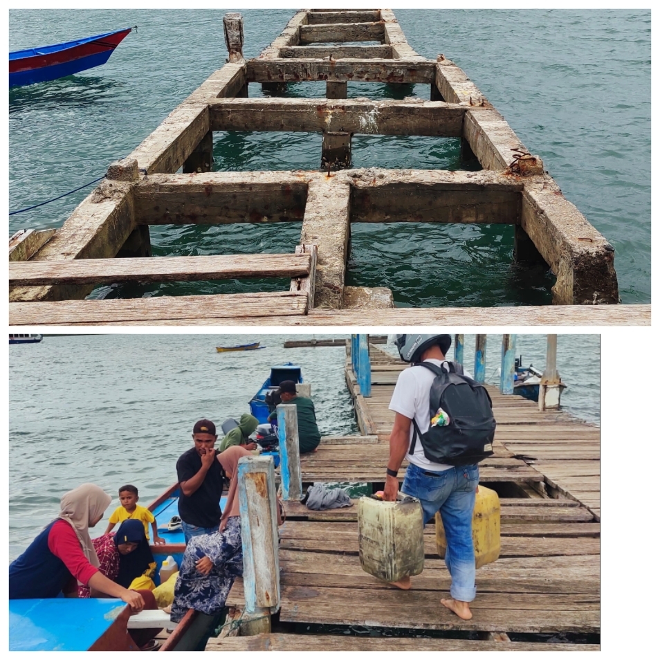 Dermaga Penghubung Tiga Pulau Di Morotai Rusak Parah, Ini Harapan Masyarakat Kepada Pemda