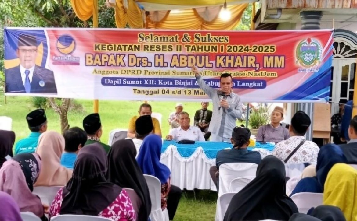Anggota Komisi(A)DPRD Provinsi Sumatra Utara Drs.H Abdul Khair.MM Laksanakan Reses Masa Sidang 2 Tahun 2025 di Stabat Lama.
