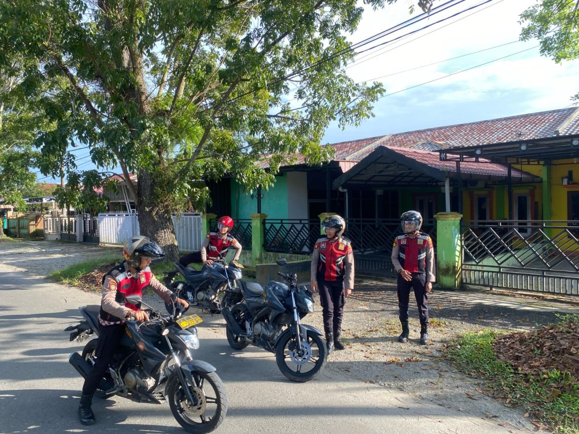 Sat Samapta Polres Langkat Kawal Rumah Kosong Saat Mudik.