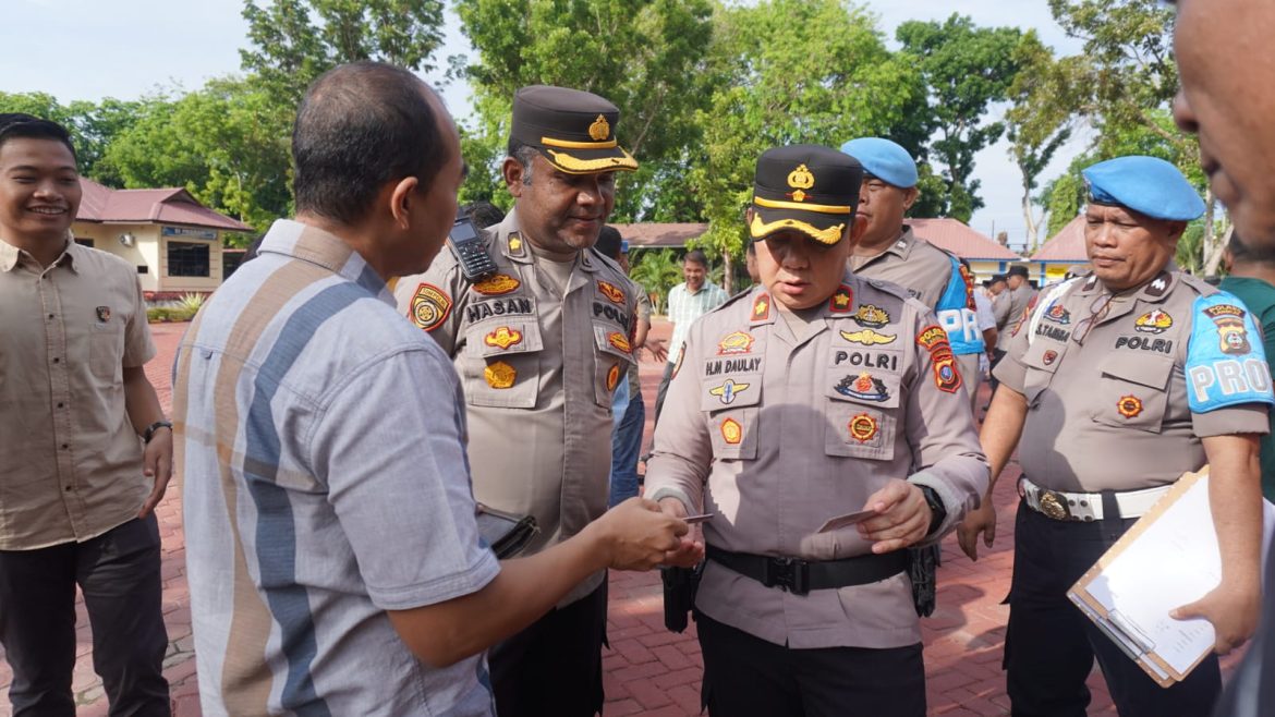 Bentuk Pengawasan, Waka Polres Langkat Laksanakan Gaktiblin Kepada Personil.