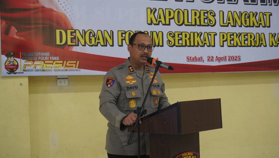 Jelang May Day 2025, Polres Langkat Jalin Silaturahmi Bersama Serikat Pekerja Kabupaten Langkat