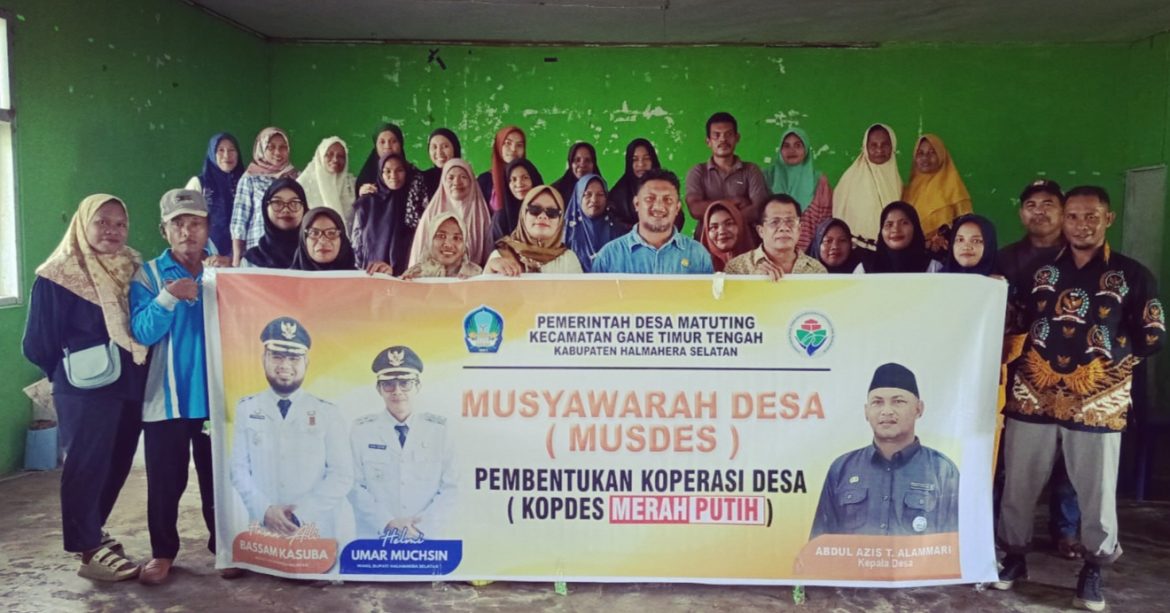 Upaya Memacu Ekonomi Desa dan Masyarakat, Pemdes Matuting Resmi Dirikan Koperasi Merah Putih