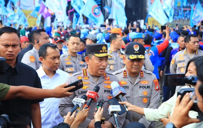 Hadiri Hari Buruh di Monas, Kapolri Tegaskan Beri Pengamanan-Pelayanan Maksimal May Day