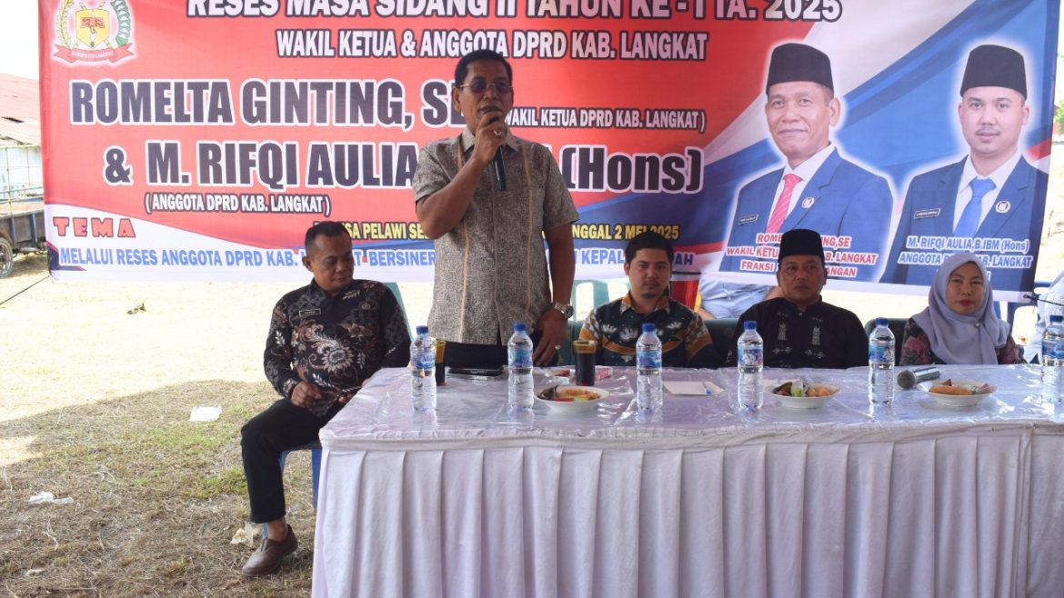 Reses Anggota Dewan Dari PKS DPRD Langkat Di Lingkungan III Kebun Kelapa.