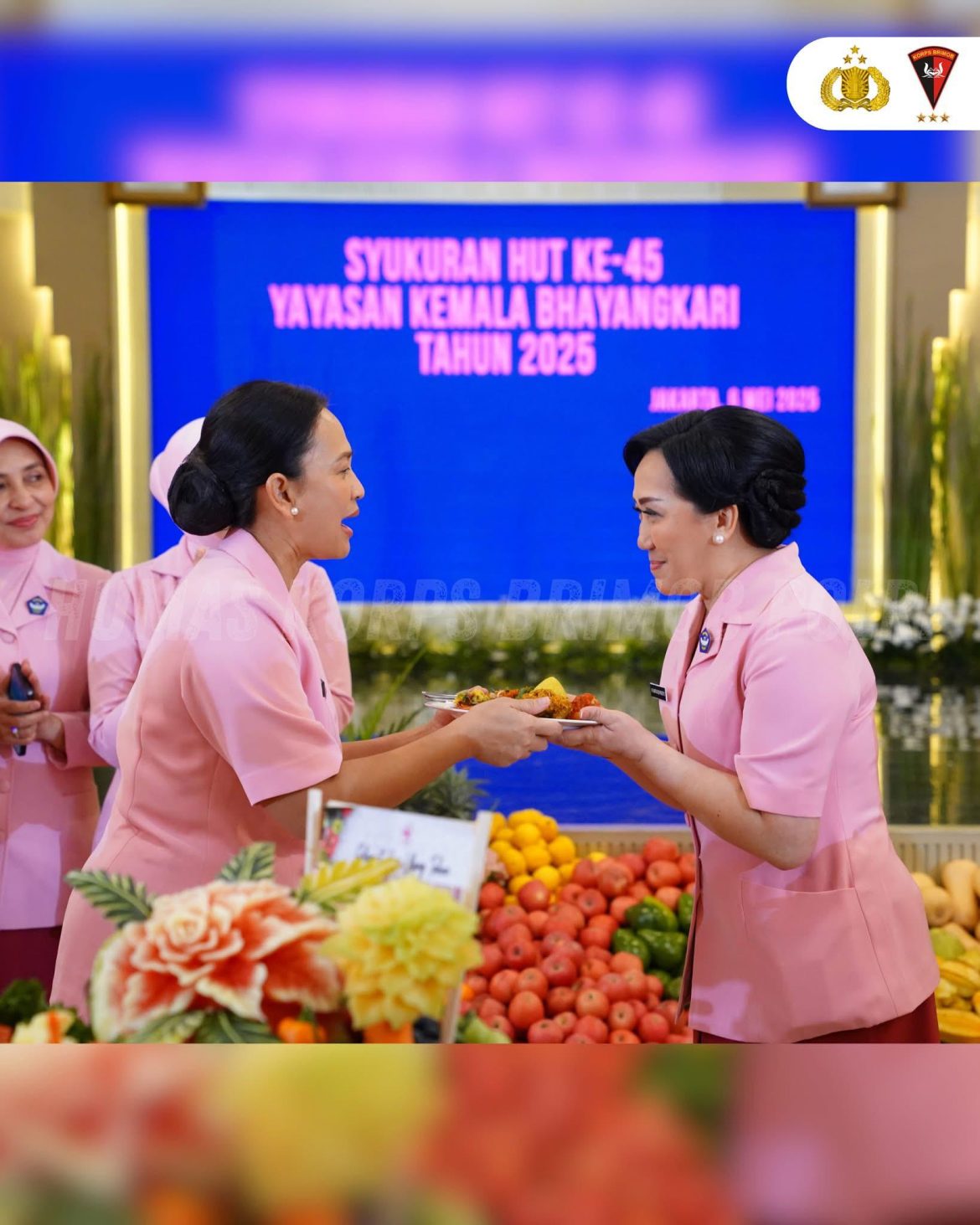 Syukuran HUT Ke-45 YKB, Ketua Pengurus YKB Cabang BS Korps Brimob Hadir Di Gedung Bhayangkari