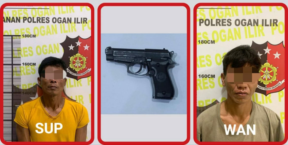 Operasi Sikat Musi 2025, Sat Reserse Polres Ogan Ilir Berhasil Tangkap Dua Pelaku Curat dan Sita 1 Pucuk Air Softgun Jenis Bareta M84