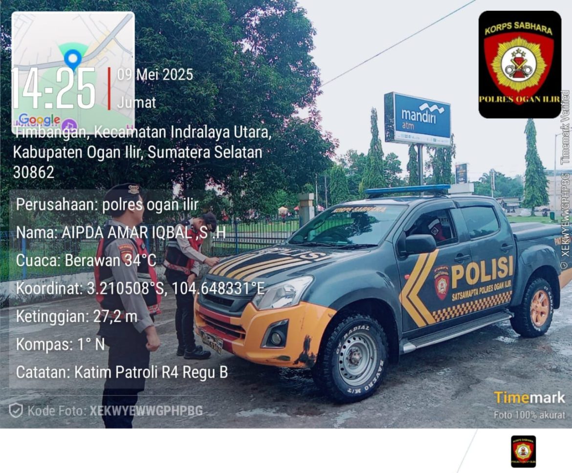 Pastikan Tidak Ada Kegiatan Premanisme Terhadap Masyarakat, Unit Patroli Sat Samapta Polres Ogan Ilir Intensifkan Kegiatan Rutin di Lokasi Rawan