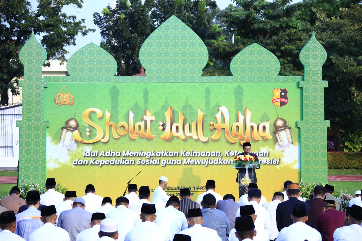 Gelar Salat Idul Adha, Jajaran Polri Tingkatkan Kepedulian Demi Persatuan   