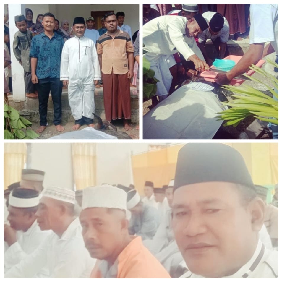 Pemdes Dan Warga Desa Yoyok Gelar Idul Adha 1446 H, Dan Pemotongan Hewan Qurban Bantuan Dari PT. MAS