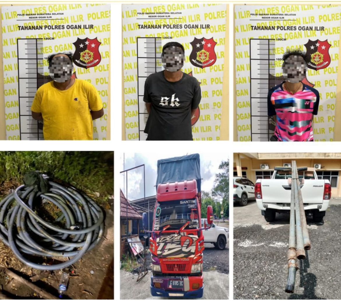 Satreskrim Polres Ogan Ilir Ungkap Kasus Pencurian Minyak Mentah di Jalur Trunk Line Pertamina