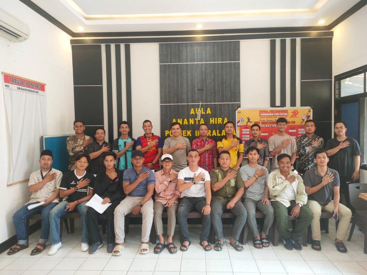 POLSEK INDRALAYA Gelar Meeting TECHNICAL Pertandingan Futsal Dalam Rangka HUT BHAYANGKARA KE-79