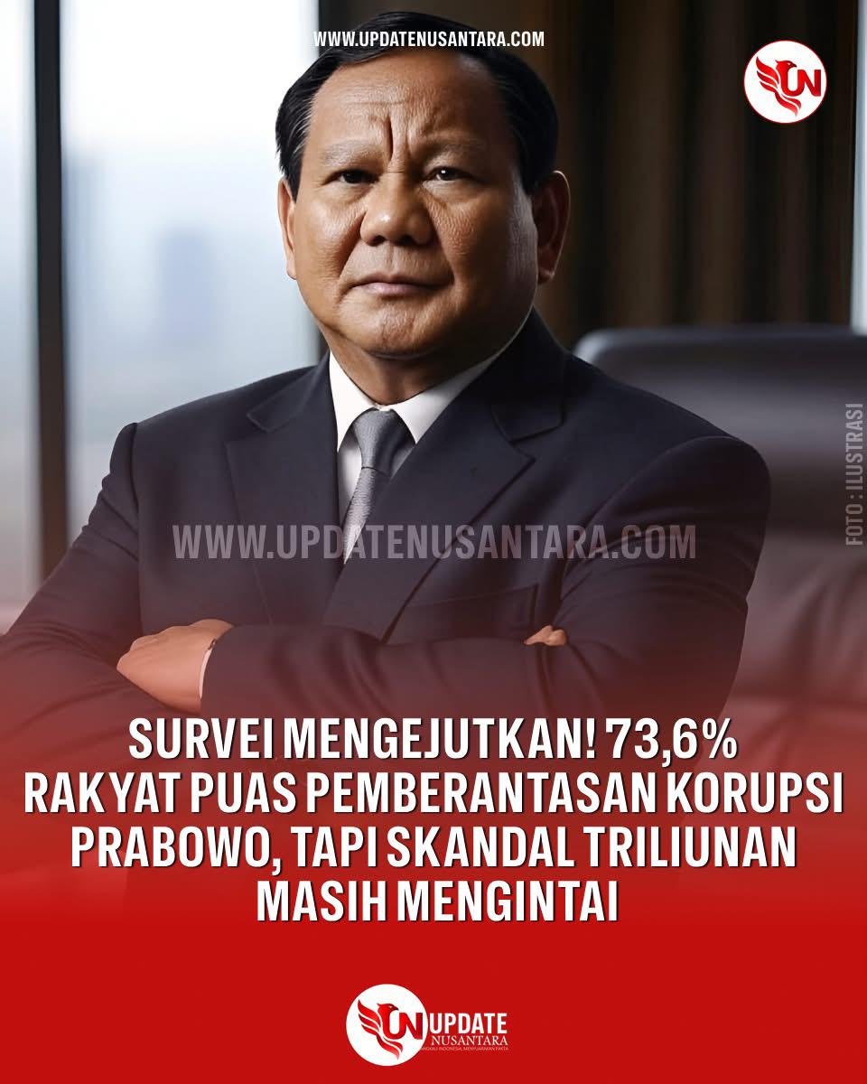 Survei Terbaru: 73,6% Masyarakat Puas Pemberantasan Korupsi Era Prabowo, Tapi Kasus Raksasa Masih Menghantui!   