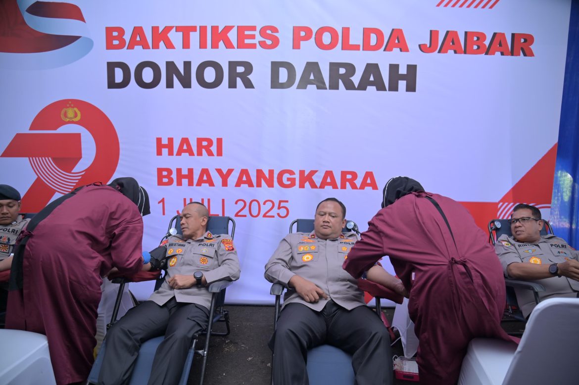 Semarak Hari Bhayangkara ke-79, Polda Jabar Gelar Donor Darah di Cikole Lembang   