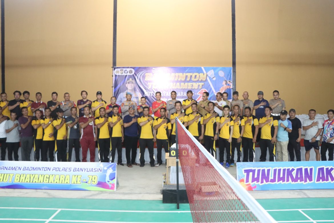 Polres Banyuasin Gelar Turnamen Bulutangkis Peringati Hari Bhayangkara ke-79