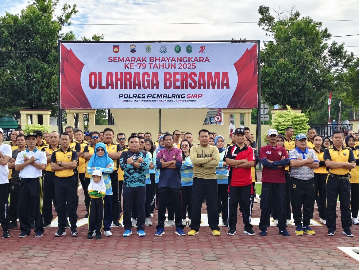 TNI-POLRI Pemalang dan Forkopimda Olah Raga Bersama Dalam Rangka HUT Bhayangkara ke 79 Tahun 2025