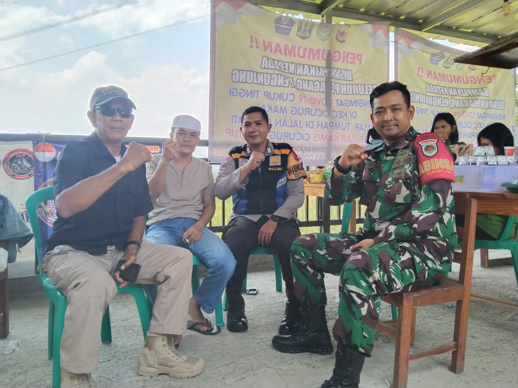 Sinergitas TNI-Polri, Bhabinkamtibmas dan Babinsa Sambangi Warga Desa Tugu Jaya Cigombong   