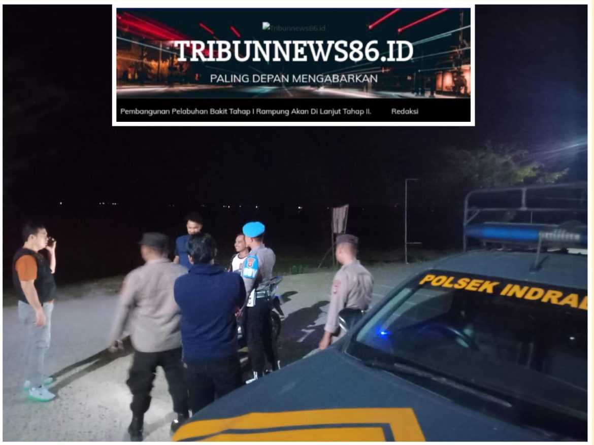POLSEK INDRALAYA GELAR KRYD PATROLI HUNTING ANTISIPASI TINDAK KEJAHATAN DAN BALAPAN LIAR DI MALAM LIBUR*