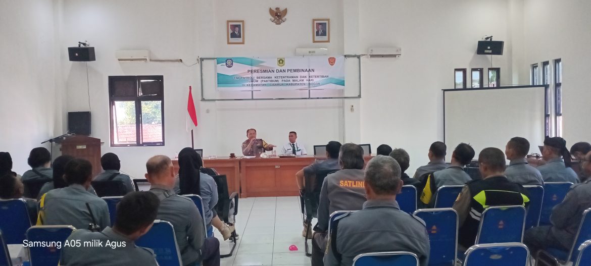 Peresmian dan Pembinaan Tim Patroli Bersama Ketentraman dan Ketertiban Umum (PAKTIBUM)    