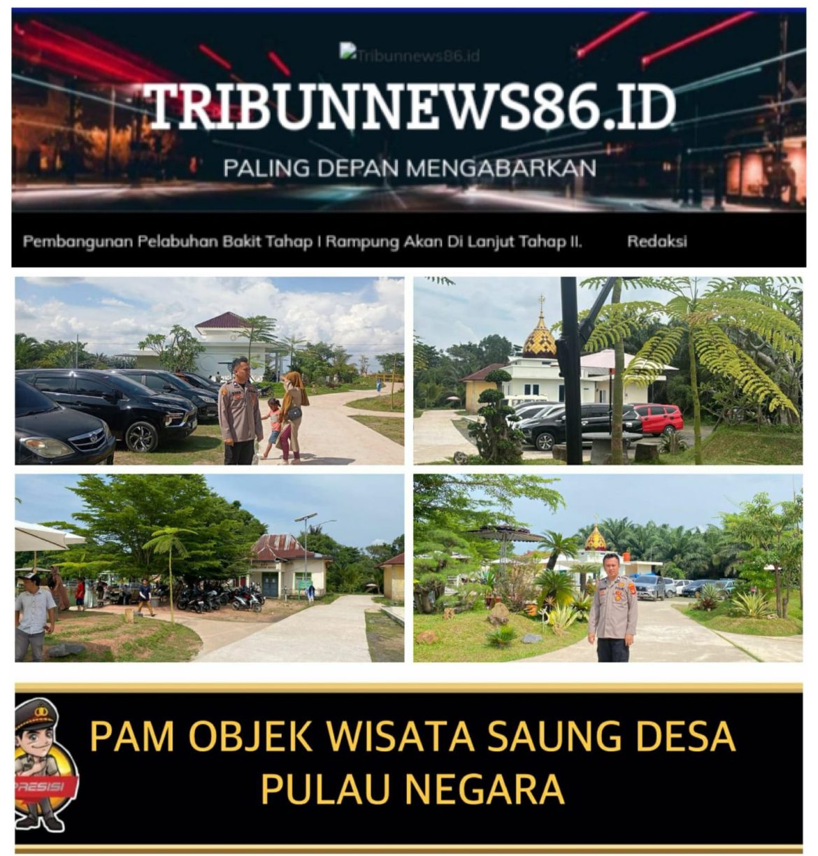 Polsek Pemulutan Laksanakan Monitoring dan Patroli Objek Wisata Saung Desa Pulau Negara