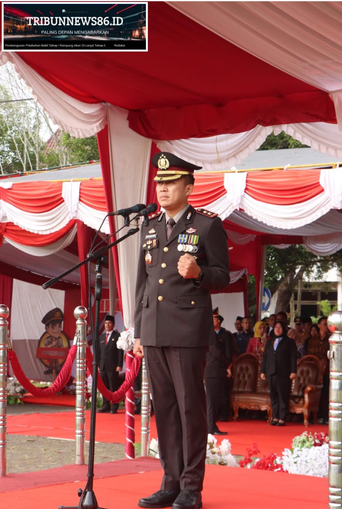 Kapolres Banyuasin Pimpin Upacara Hari Bhayangkara ke-79, Tegaskan ‘Polri untuk Masyarakat