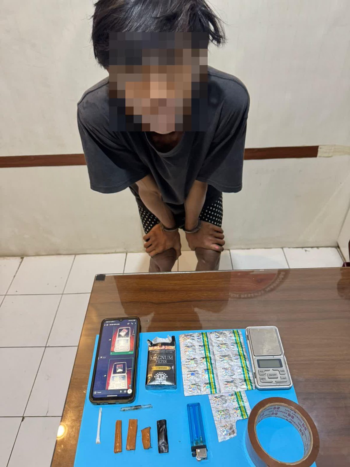 Pemuda Pengangguran Diciduk, Simpan Sabu dan Tramadol di Bungkus Rokok   