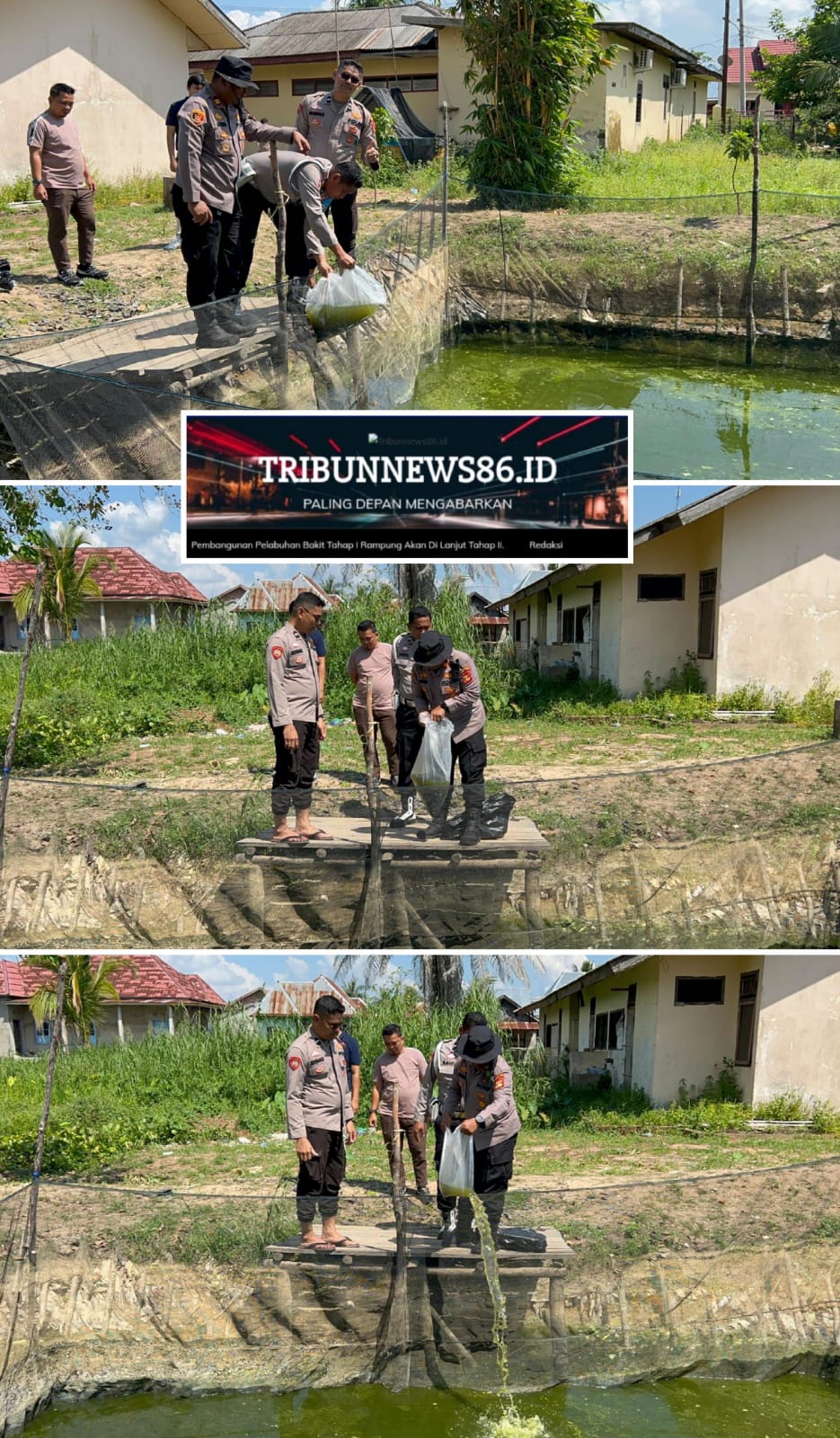 POLSEK PEMULUTAN DUKUNG PROGRAM KETAHANAN PANGAN MELALUI PENEBARAN BENIH IKAN