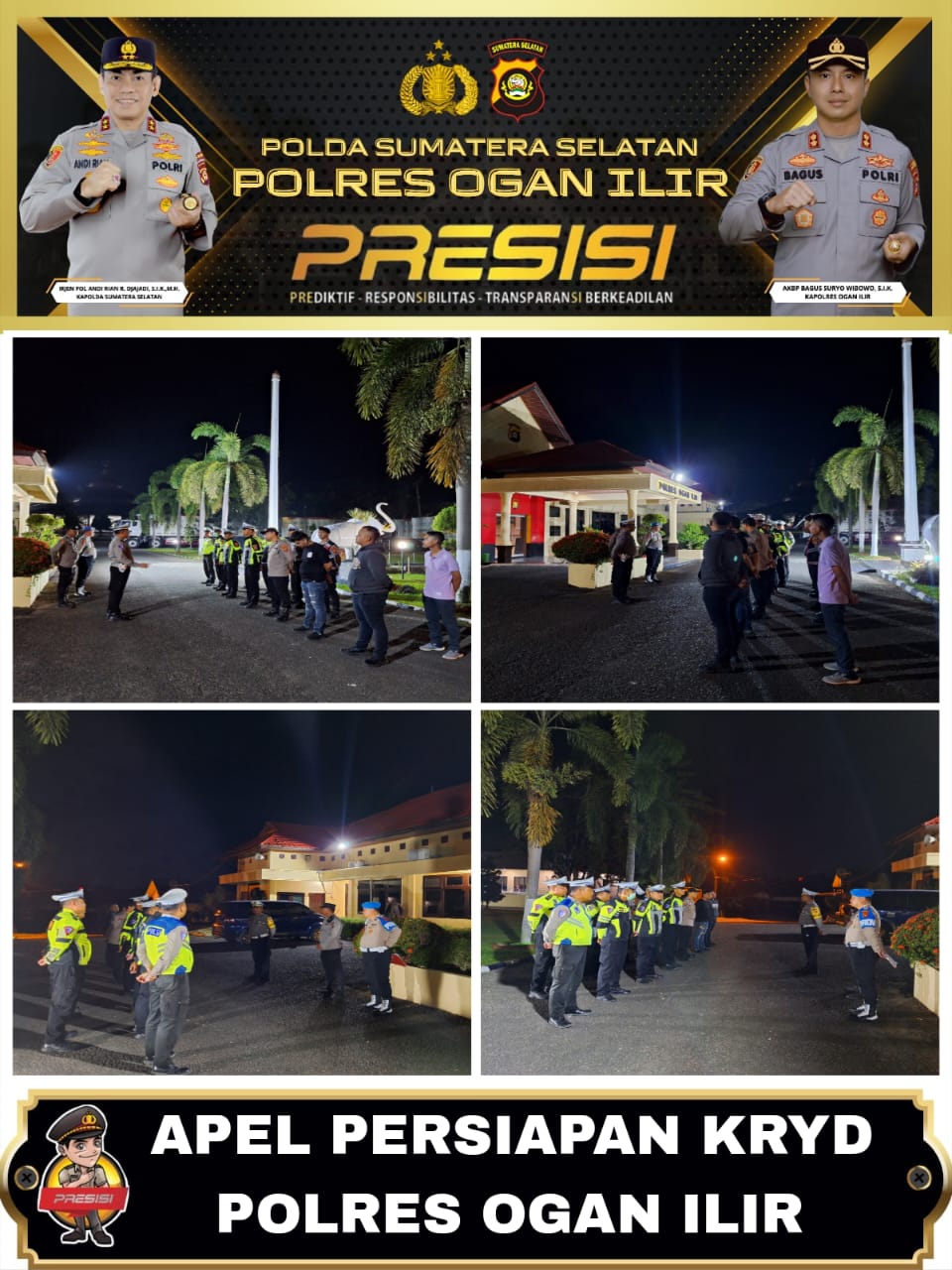 POLRES OGAN ILIR GELAR KRYD UNTUK CIPTAKAN KAMTIBMAS KONDUKTIF DI MALAM LIBUR